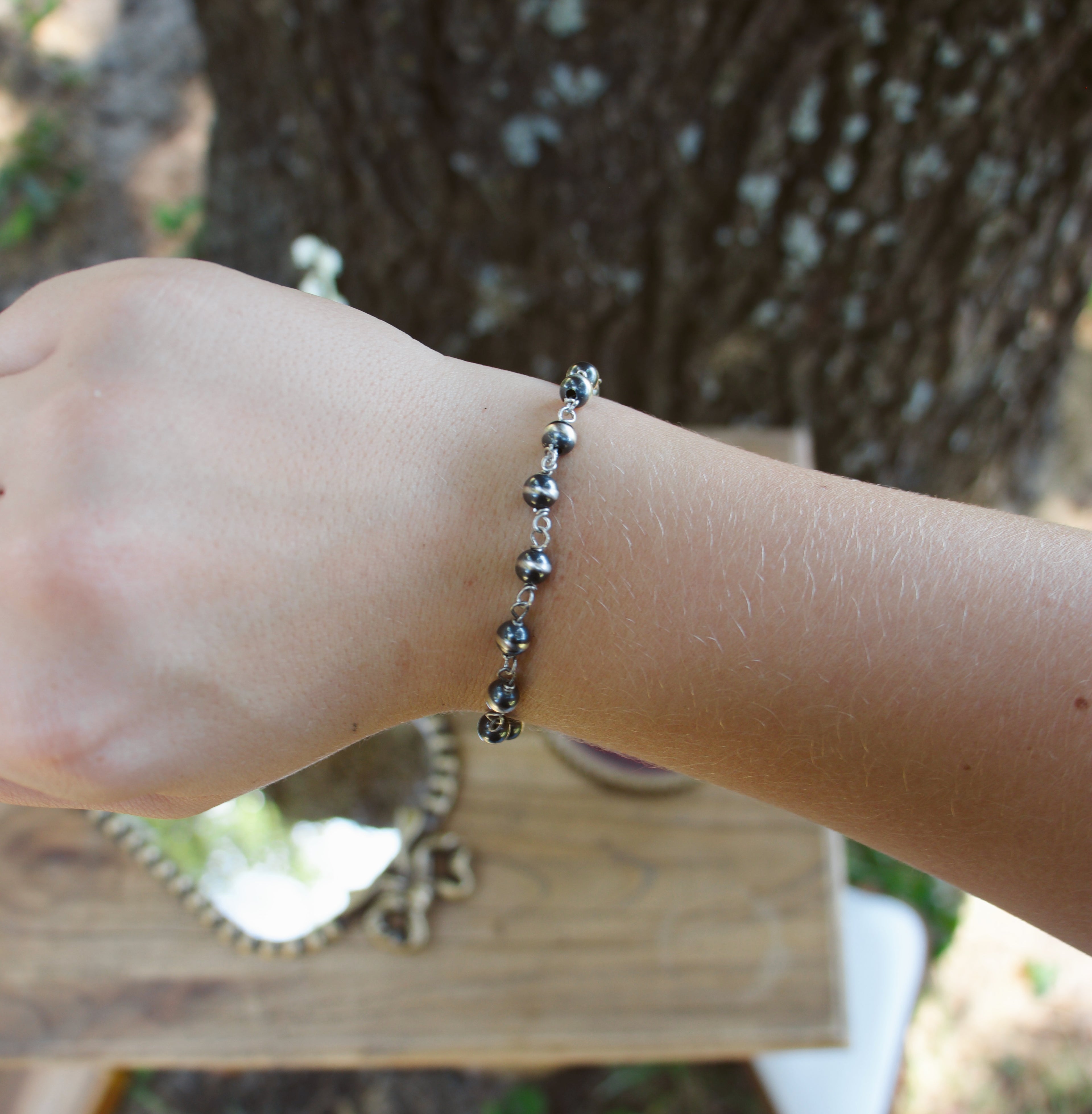 Rosary style bracelet