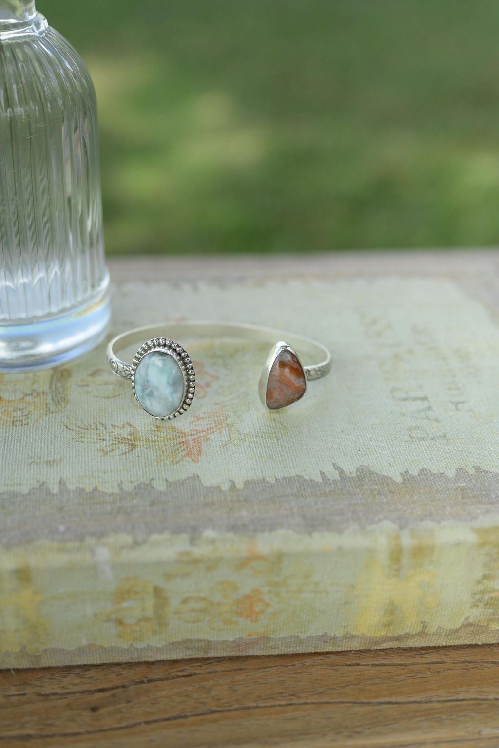 Larimar & Agate Cuff