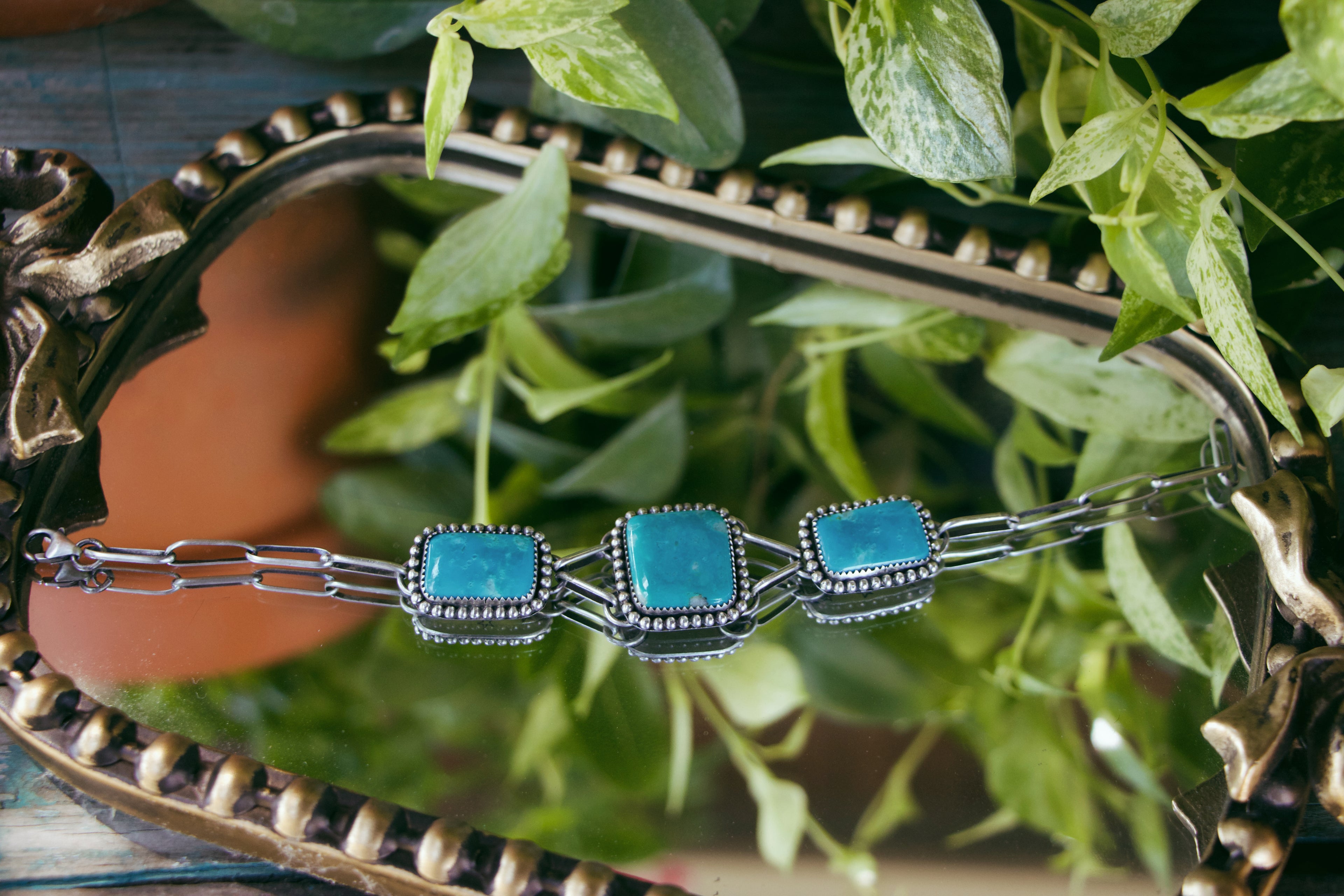 New 3 Stone Link Bracelet