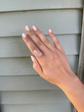 Rose quartz adjustable ring
