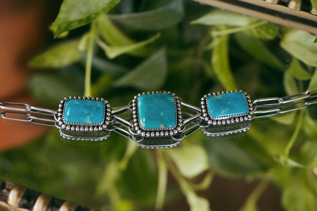 New 3 Stone Link Bracelet