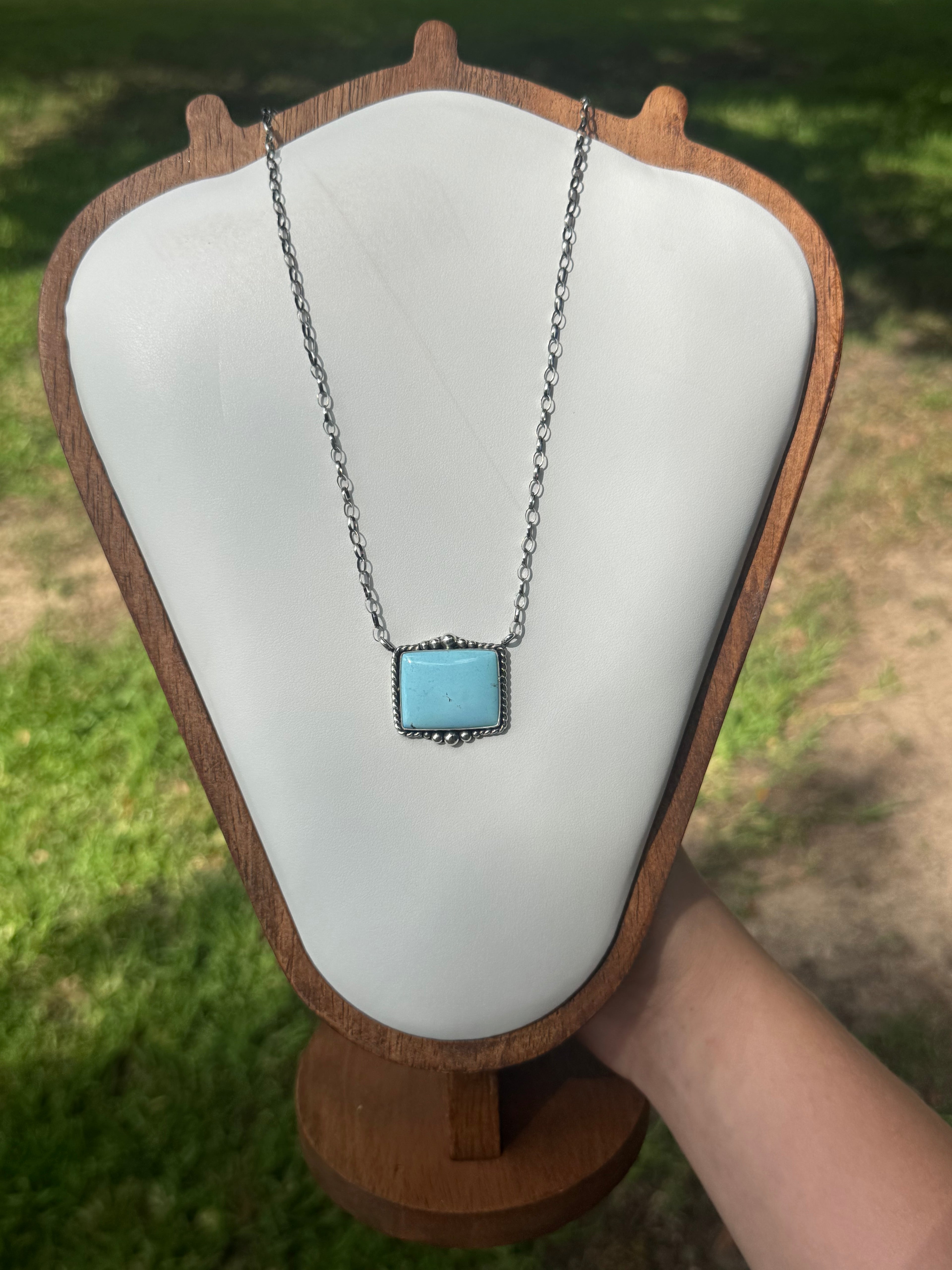 Golden Hills Rectangle Necklace