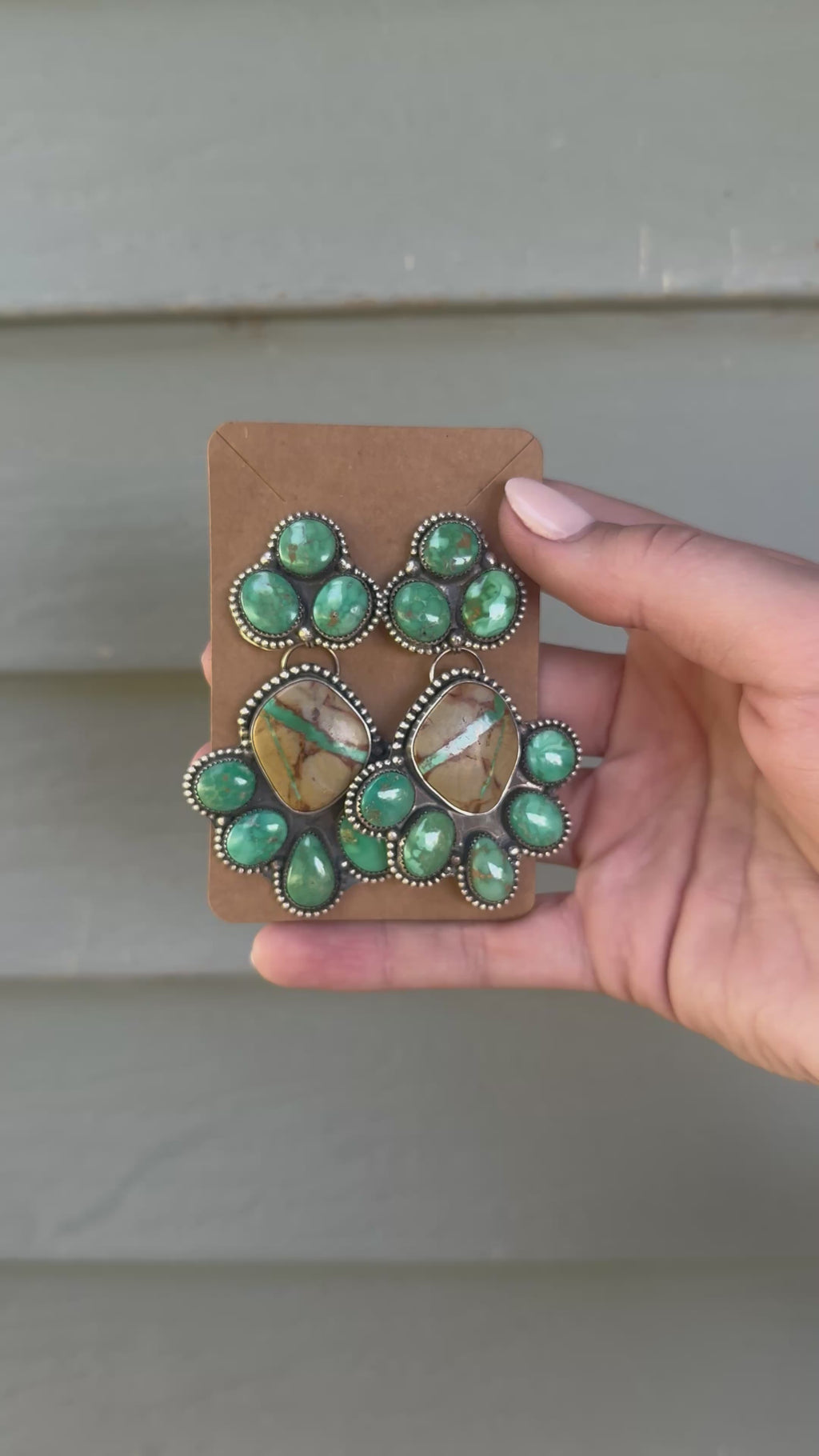 Royston Ribbon and Emerald Valley adjustable earrings